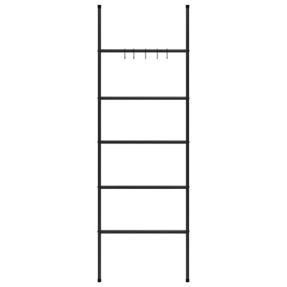 Handdoekenrek ladder met 5 lagen 58x175 cm ijzer zwart