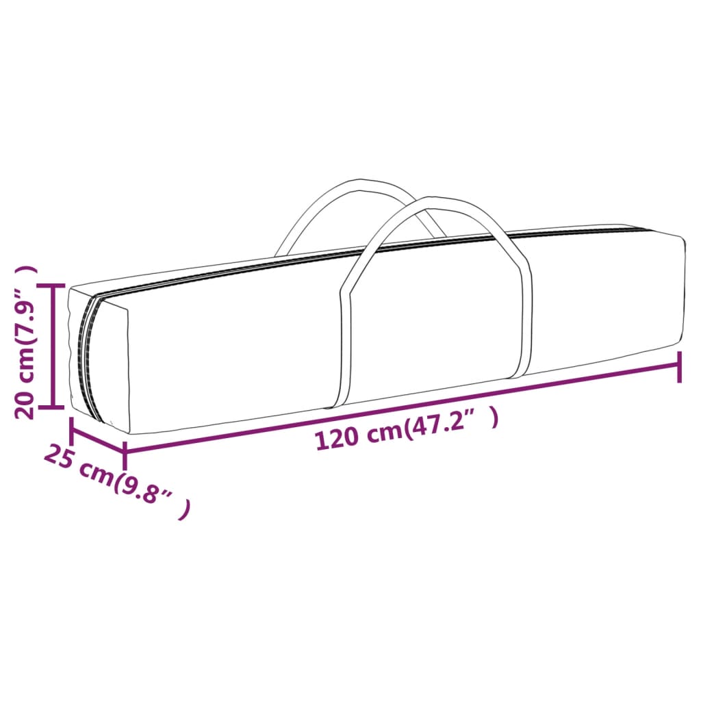 Partytent inklapbaar met zijwanden 2x2 m crèmekleurig