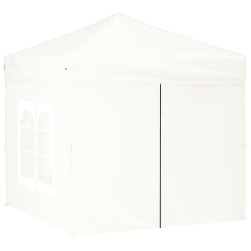 Partytent inklapbaar met zijwanden 2x2 m wit