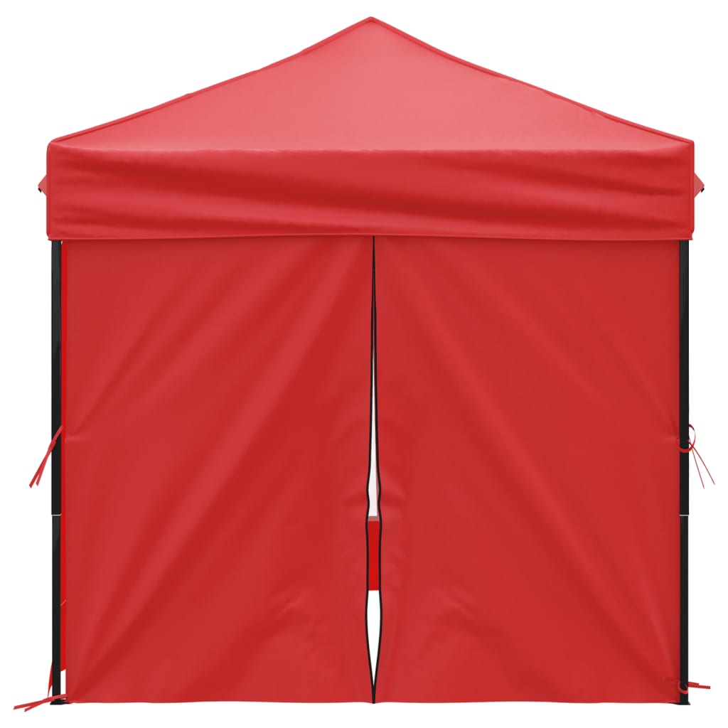 Partytent inklapbaar met zijwanden 2x2 m rood