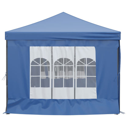 Partytent inklapbaar met zijwanden 3x6 m blauw