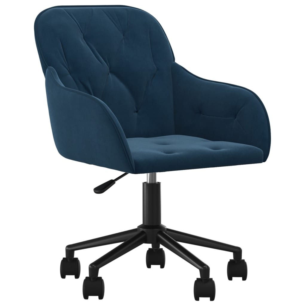 Eetkamerstoelen draaibaar 2 st fluweel blauw