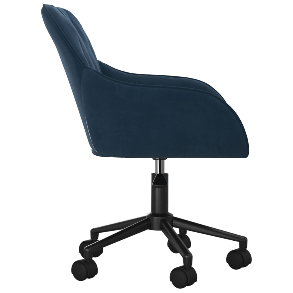 Eetkamerstoelen draaibaar 2 st fluweel blauw