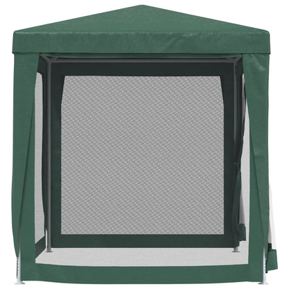 Partytent met 4 mesh zijwanden 2x2 m HDPE groen