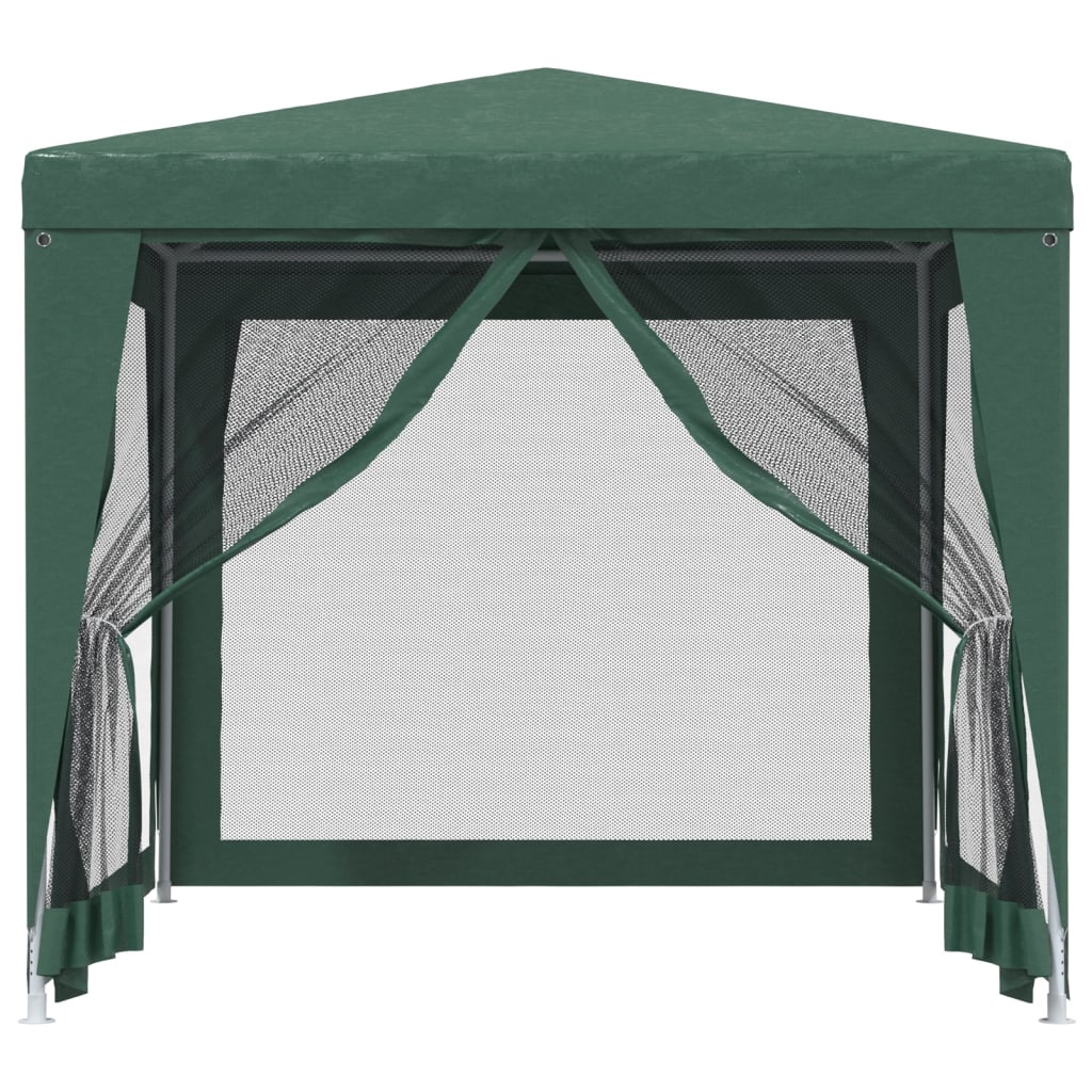 Partytent met 4 mesh zijwanden 2,5x2,5 m HDPE groen