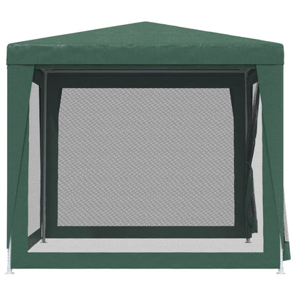 Partytent met 4 mesh zijwanden 2,5x2,5 m HDPE groen