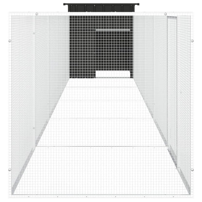 Kippenhok 600x91x100 cm gegalvaniseerd staal antracietkleurig