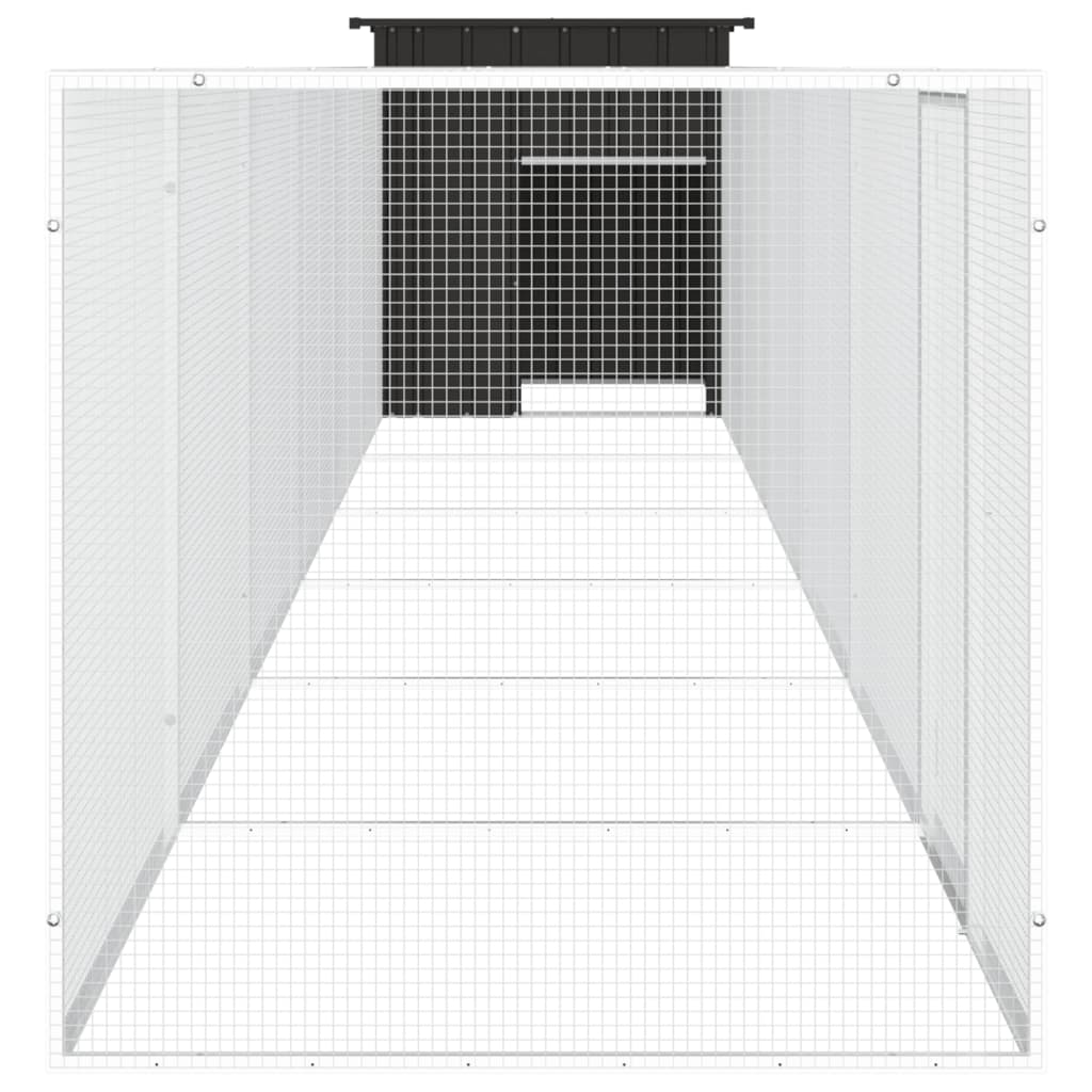 Kippenhok 700x91x100 cm gegalvaniseerd staal antracietkleurig