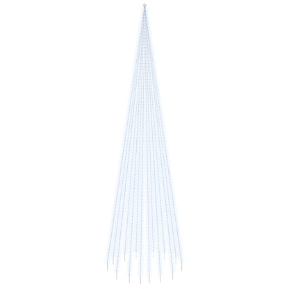 Vlaggenmast kerstboom 1134 LED's koudwit 800 cm