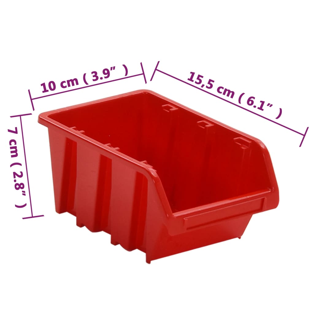 30-delige Sorteersysteemset 77x39 cm polypropeen rood en zwart