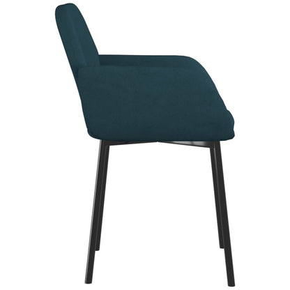 Eetkamerstoelen 2 st fluweel blauw