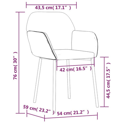 Eetkamerstoelen 2 st fluweel lichtgroen