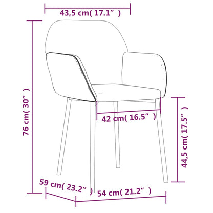 Eetkamerstoelen 2 st fluweel zwart