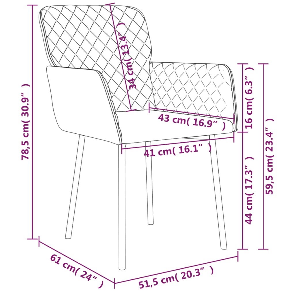 Eetkamerstoelen 2 st fluweel lichtgrijs