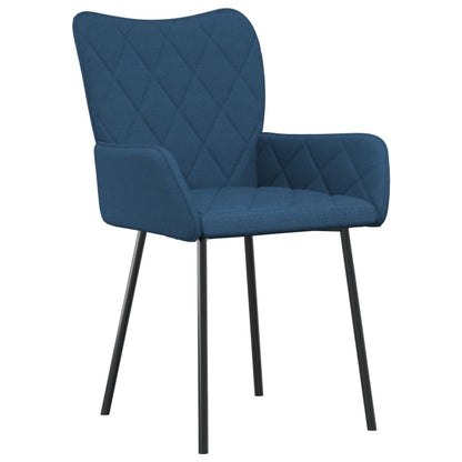 Eetkamerstoelen 2 st stof blauw