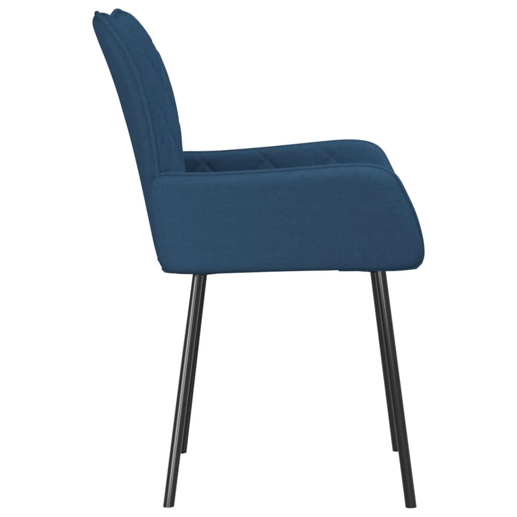 Eetkamerstoelen 2 st stof blauw