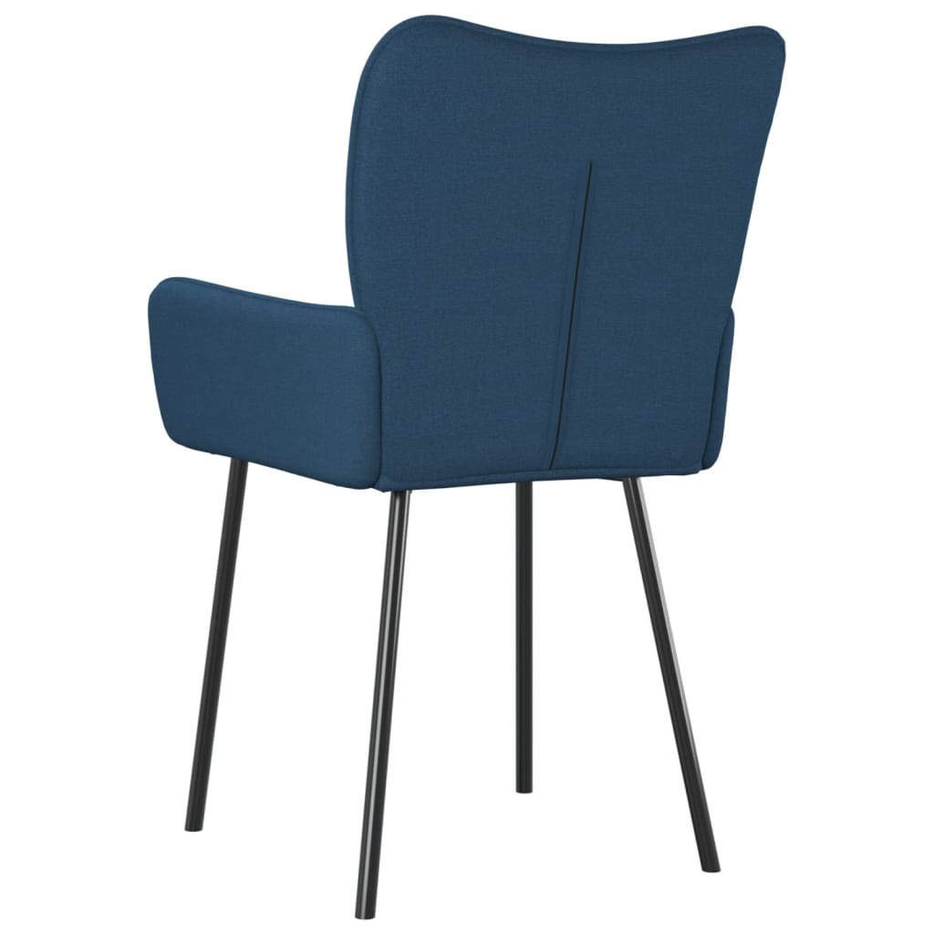 Eetkamerstoelen 2 st stof blauw