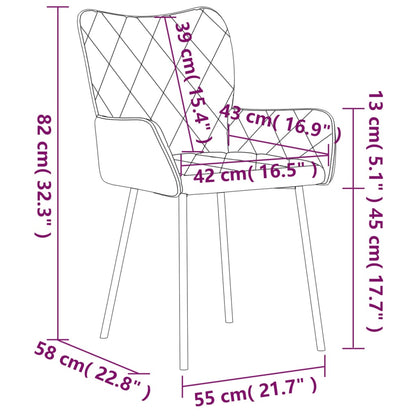 Eetkamerstoelen 2 st stof blauw