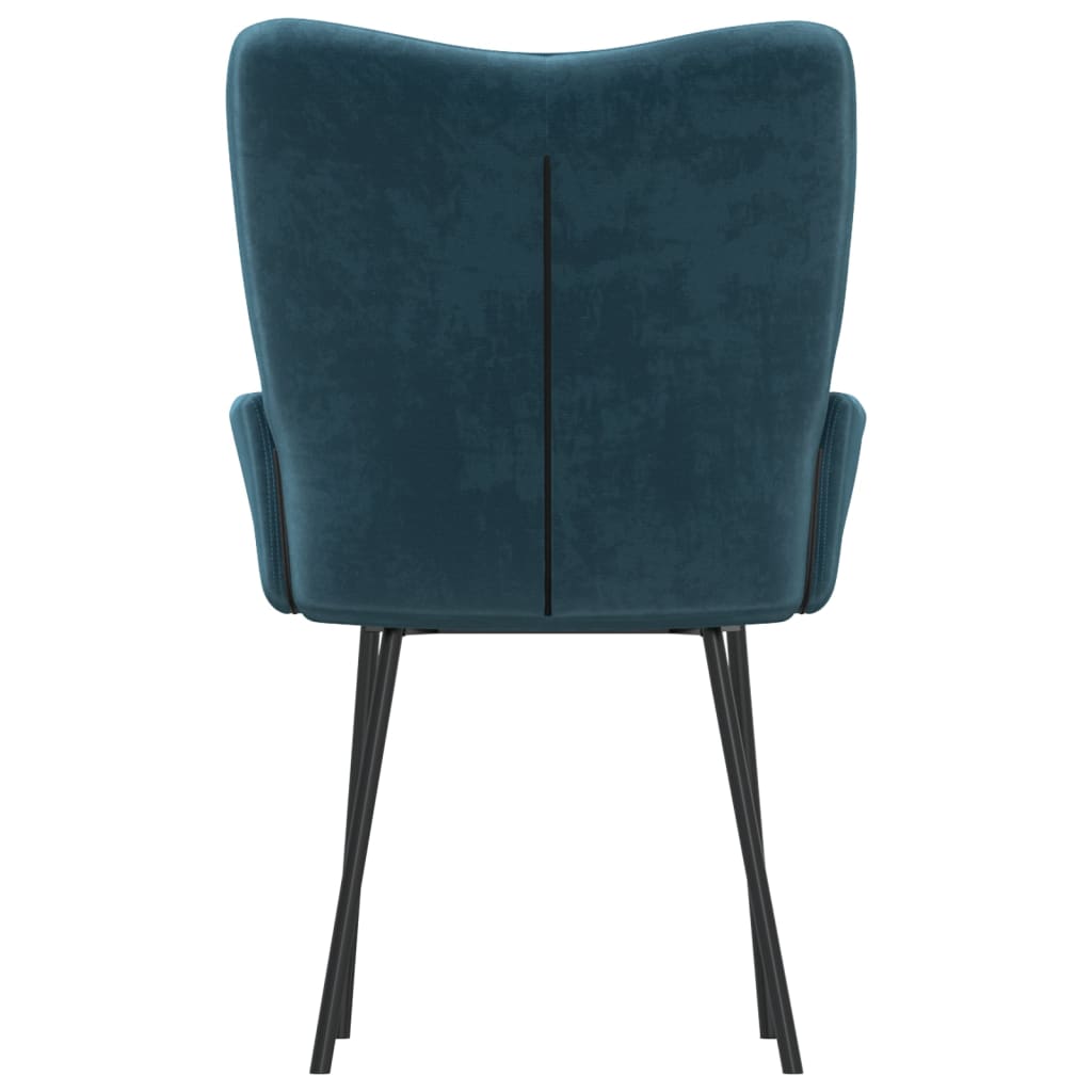 Eetkamerstoelen 2 st fluweel blauw