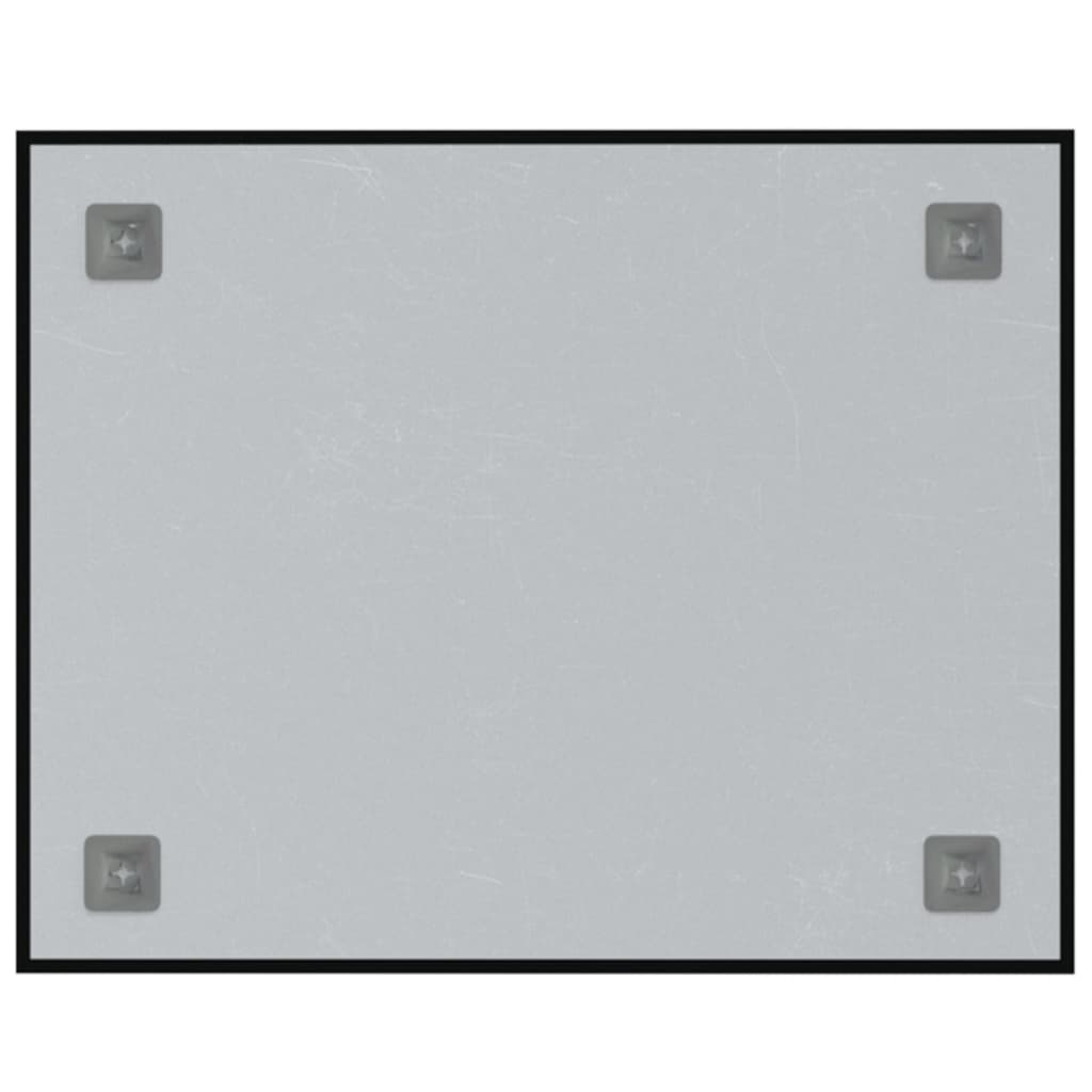Magneetbord voor aan de wand 50x40 cm gehard glas zwart