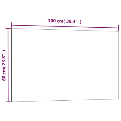 Magneetbord wandgemonteerd 100x60 cm gehard glas zwart