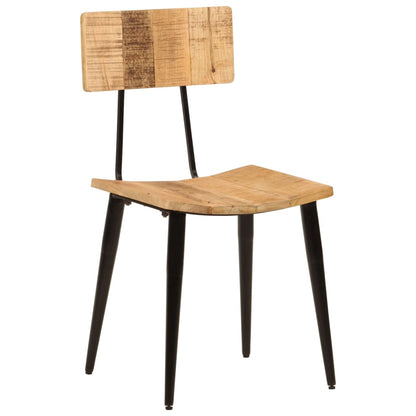 Eetkamerstoelen 2 st 44x40x80 cm massief mangohout