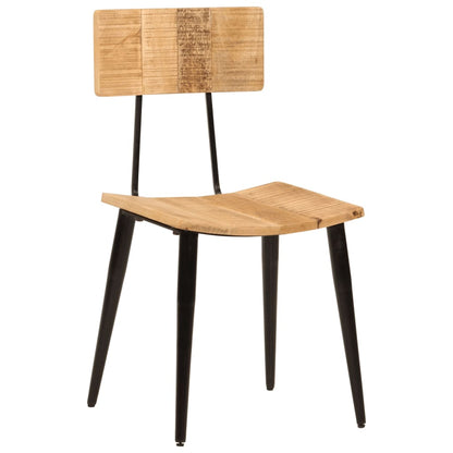 Eetkamerstoelen 2 st 44x40x80 cm massief mangohout