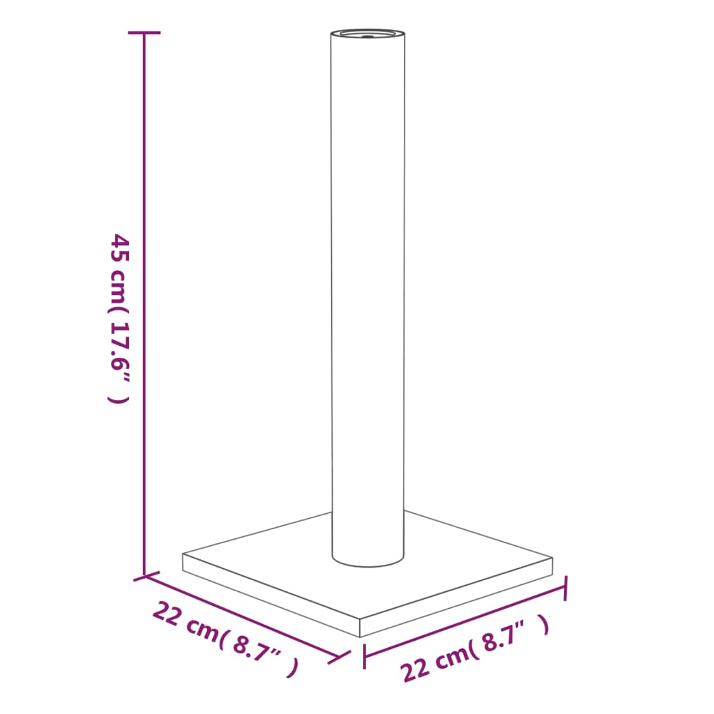 Krabpaal 22x22x45 cm crèmekleurig