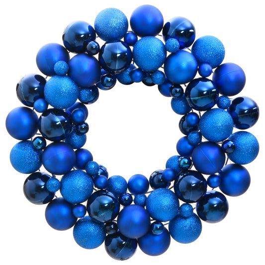 Kerstkrans 45 cm polystyreen blauw