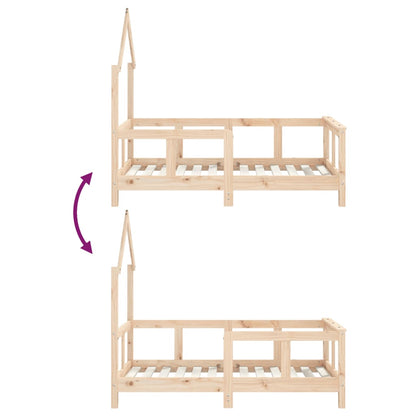 Kinderbedframe 70x140 cm massief grenenhout