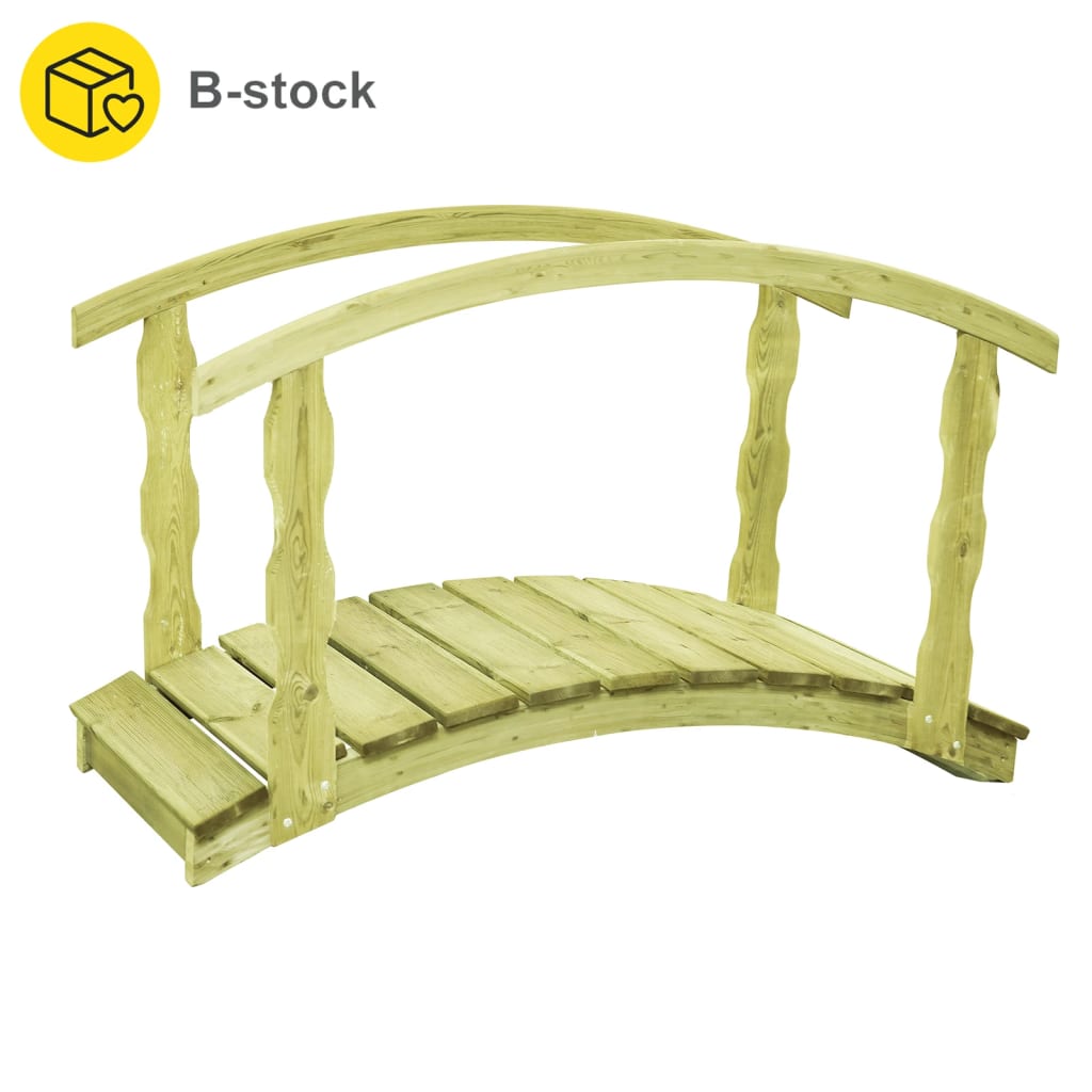 B-stock Tuinbrug 170x74x105 cm geïmpregneerd massief grenenhout