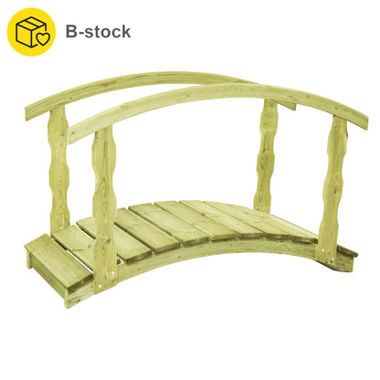 B-stock Tuinbrug 170x74x105 cm geïmpregneerd massief grenenhout