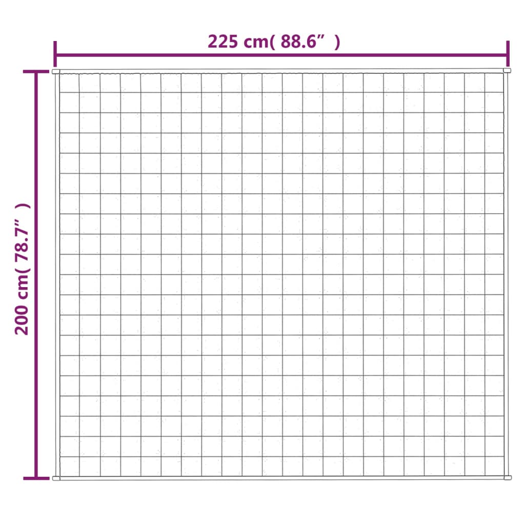 Verzwaringsdeken 200x225 cm 13 kg stof grijs