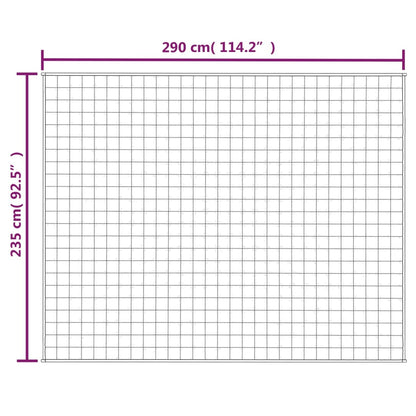 Verzwaringsdeken 235x290 cm 11 kg stof lichtcrèmekleurig