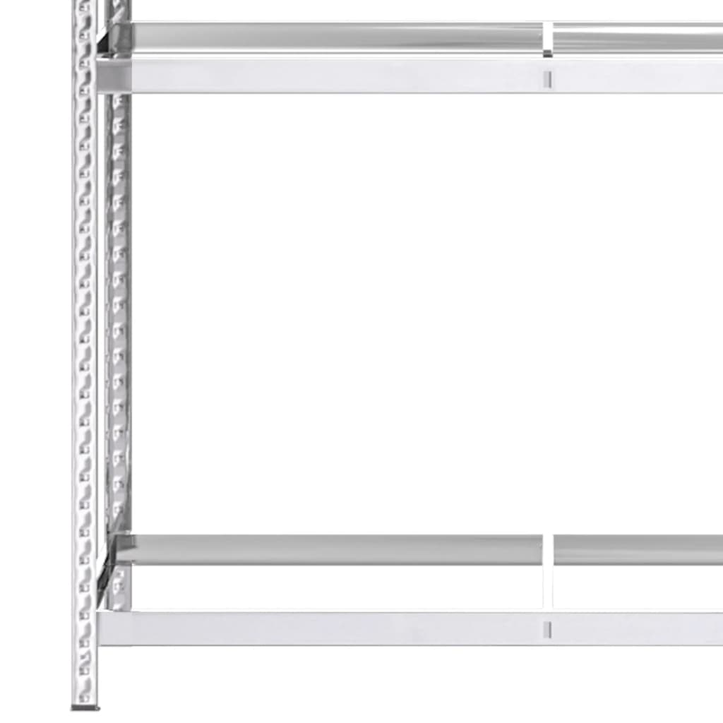 Bandenrekken 2-laags 3 st 110x40x180 cm staal zilverkleurig