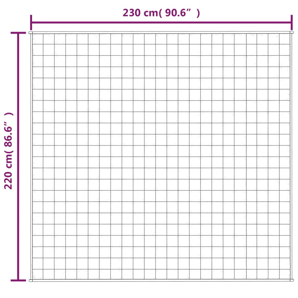 Verzwaringsdeken 220x230 cm 11 kg stof grijs