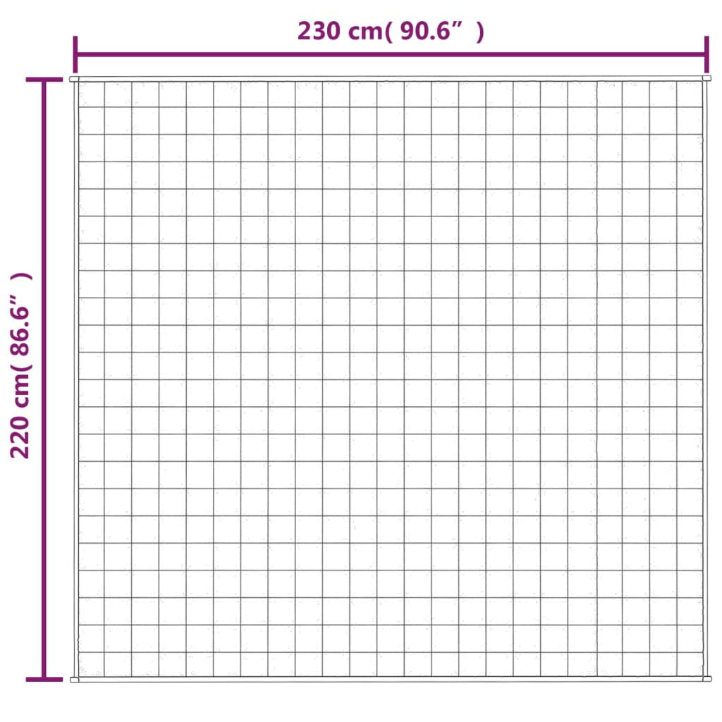 Verzwaringsdeken 220x230 cm 15 kg stof grijs