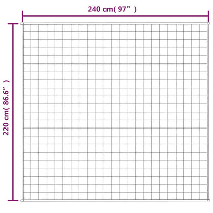 Verzwaringsdeken 220x240 cm 15 kg stof lichtcrèmekleurig