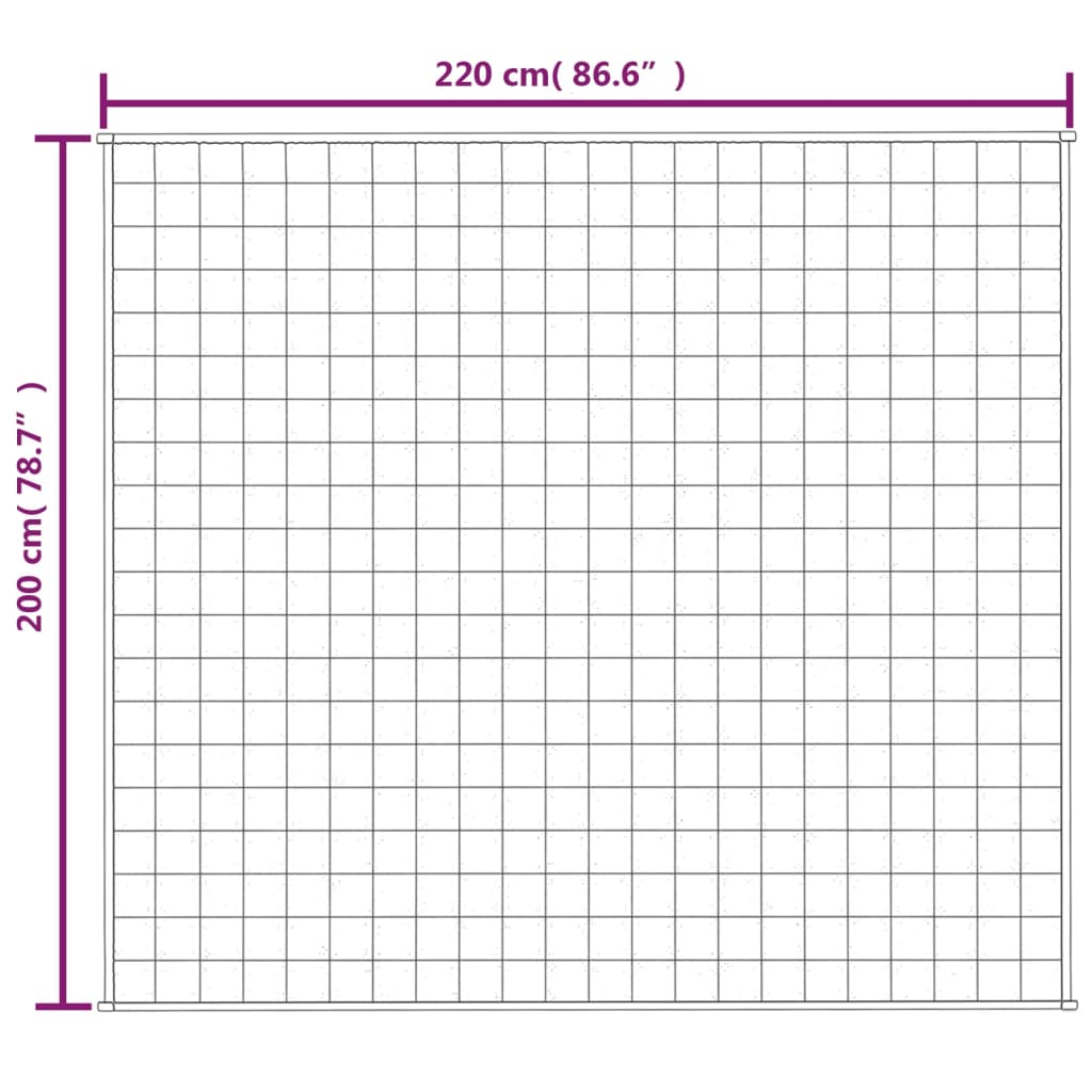 Verzwaringsdeken 200x220 cm 13 kg stof lichtcrèmekleurig