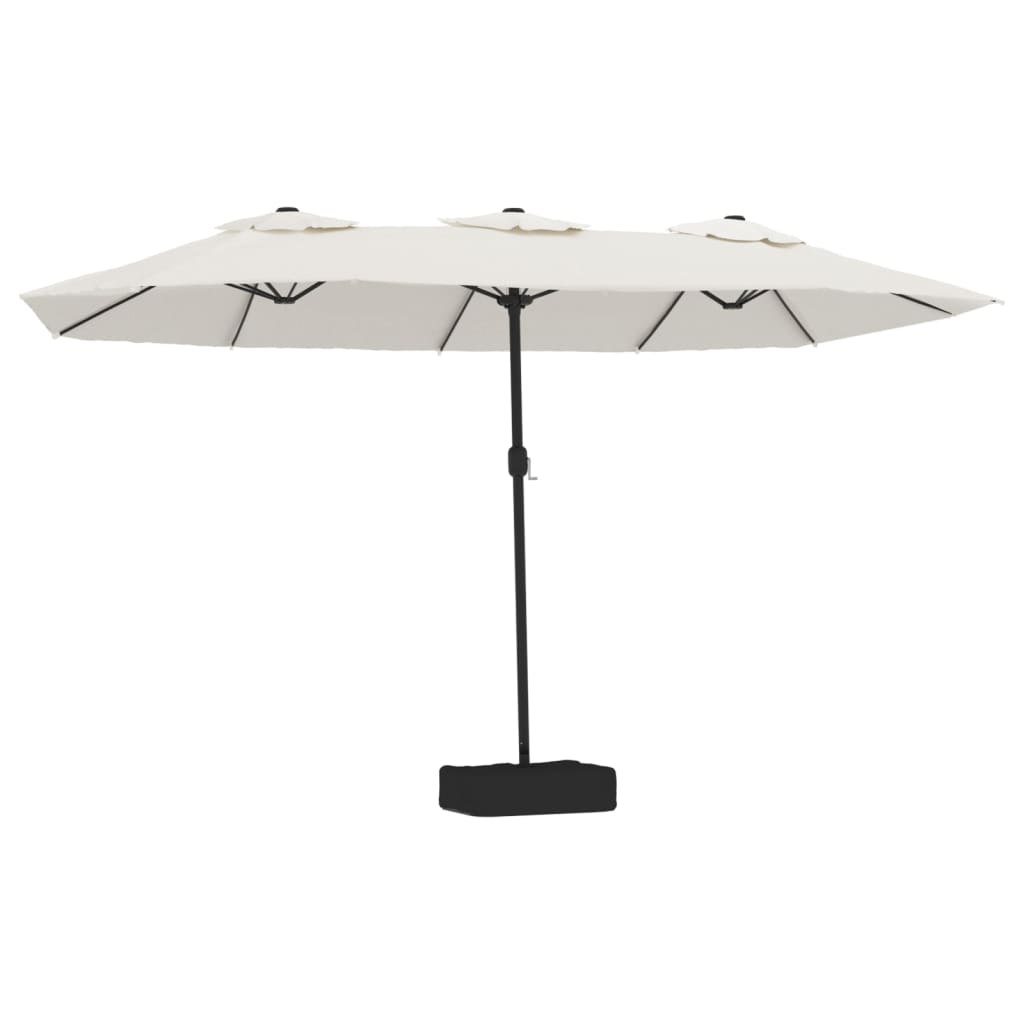 Parasol dubbel 449x245 cm zandwit