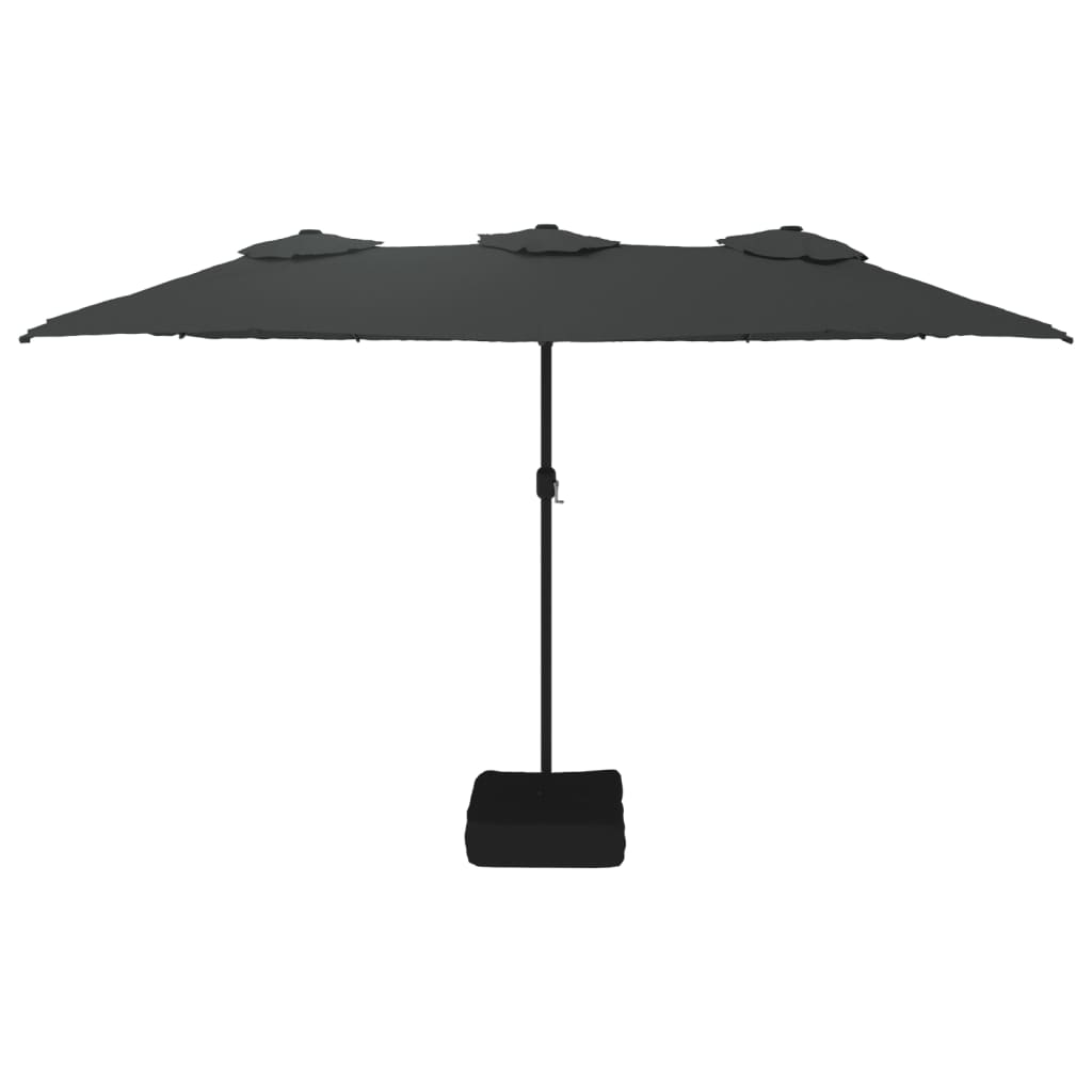 Parasol dubbel 449x245 cm antracietkleurig