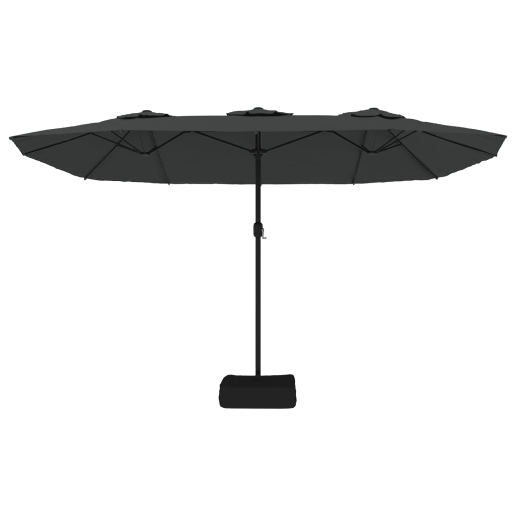 Parasol dubbel 449x245 cm antracietkleurig