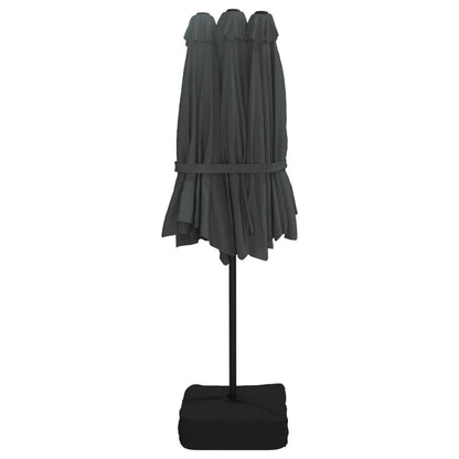 Parasol dubbel 449x245 cm antracietkleurig