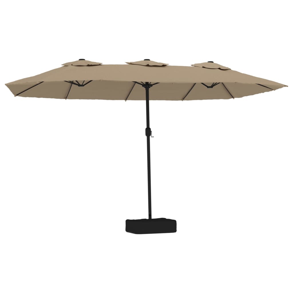 Parasol dubbel 449x245 cm taupe