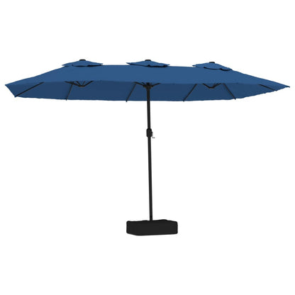 Parasol dubbel 449x245 cm azuurblauw