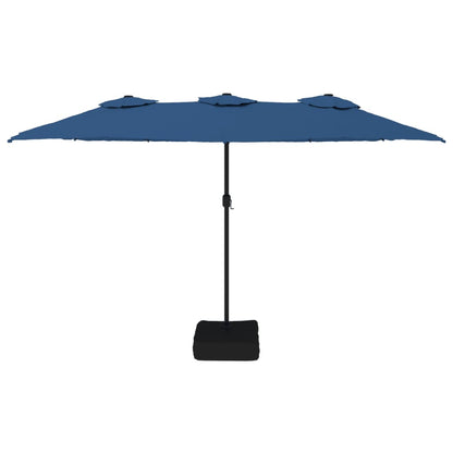 Parasol dubbel 449x245 cm azuurblauw