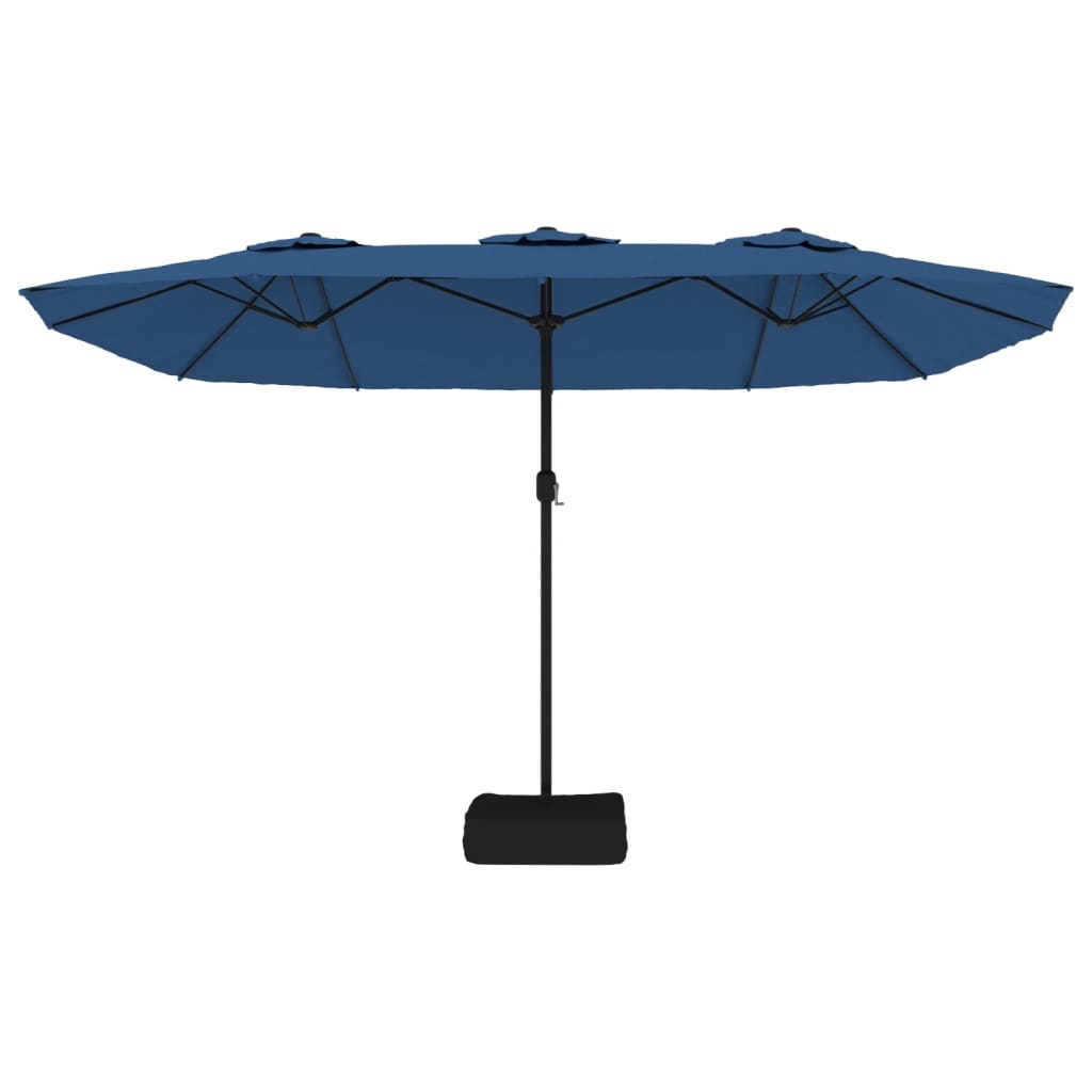 Parasol dubbel 449x245 cm azuurblauw