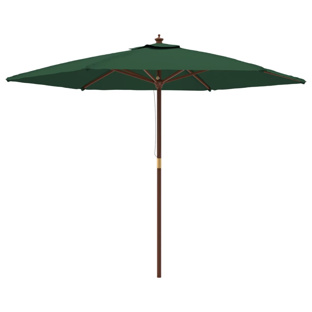 Parasol met houten paal 299x240 cm groen