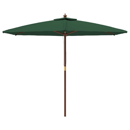 Parasol met houten paal 299x240 cm groen