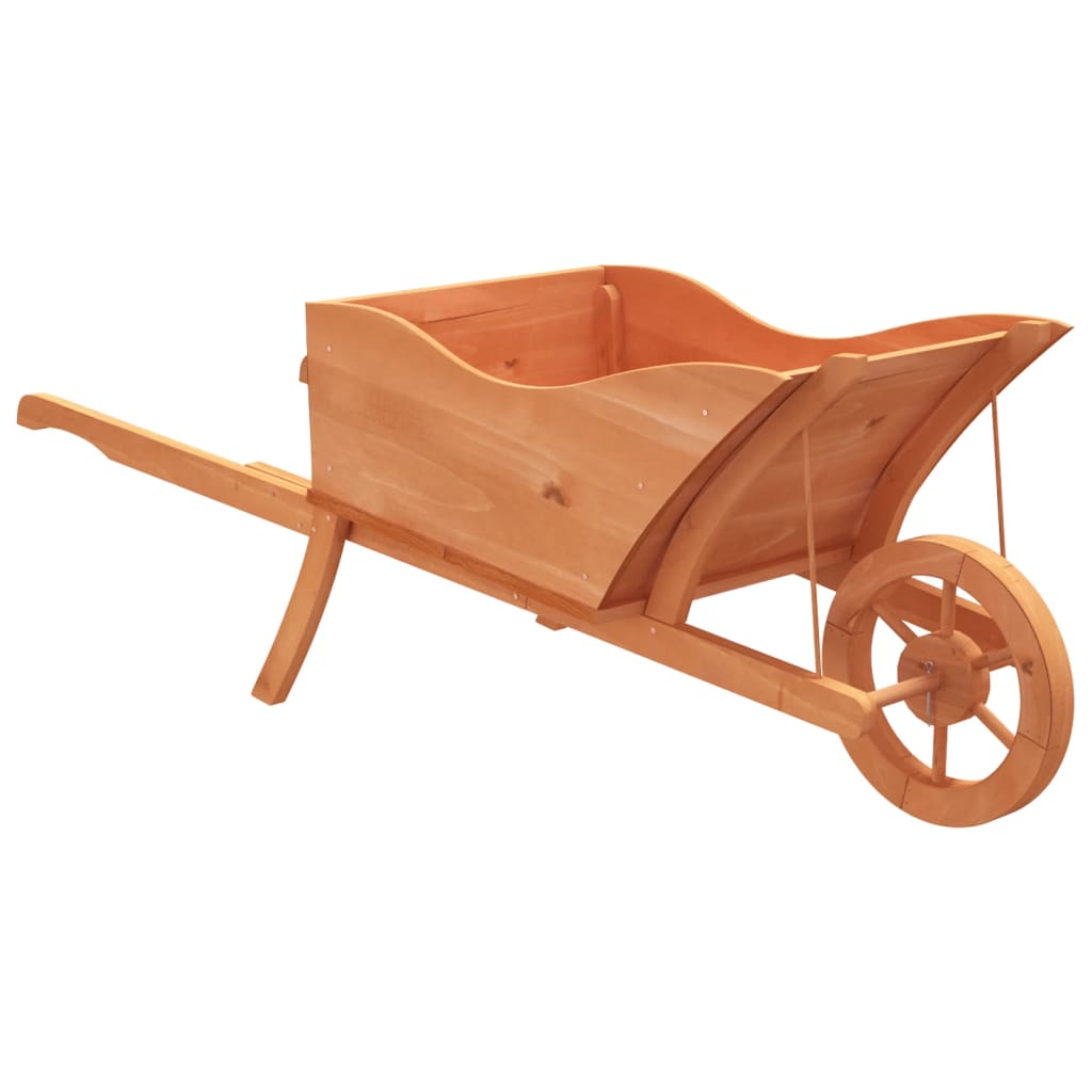 Plantenbak kruiwagen 128x45,5x43 cm massief vurenhout